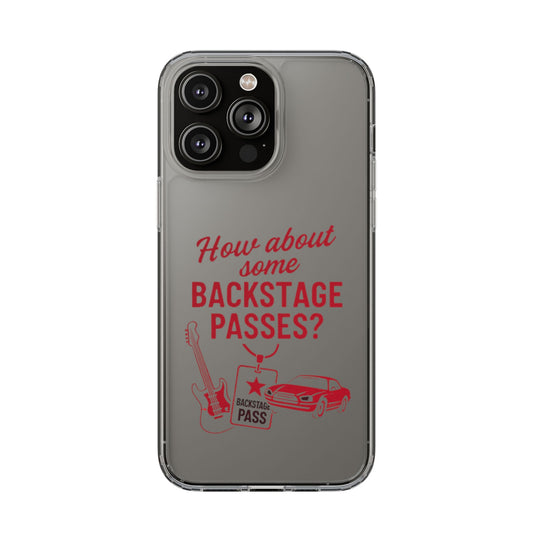 Backstage Passes Phone Case - Clear Protective Cover Limited Edition