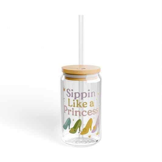 'Sippin Like a Princess' 16oz Beverage Jar