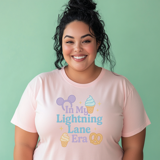"In My Lightning Lane Era" - Unisex Heavy Cotton Tee Fun Summer Tee